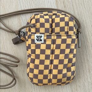 Lucy & Yak Brown and Yellow Checkered Bag